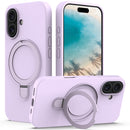 For iPhone 12 Pro Liquid Silicone MagSafe Magnetic Phone Case with Ring Holder