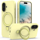 For iPhone 15 Liquid Silicone MagSafe Magnetic Phone Case with Ring Holder