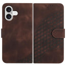 Embossed Phone Leather Wallet Case with Lanyard For iPhone 17
