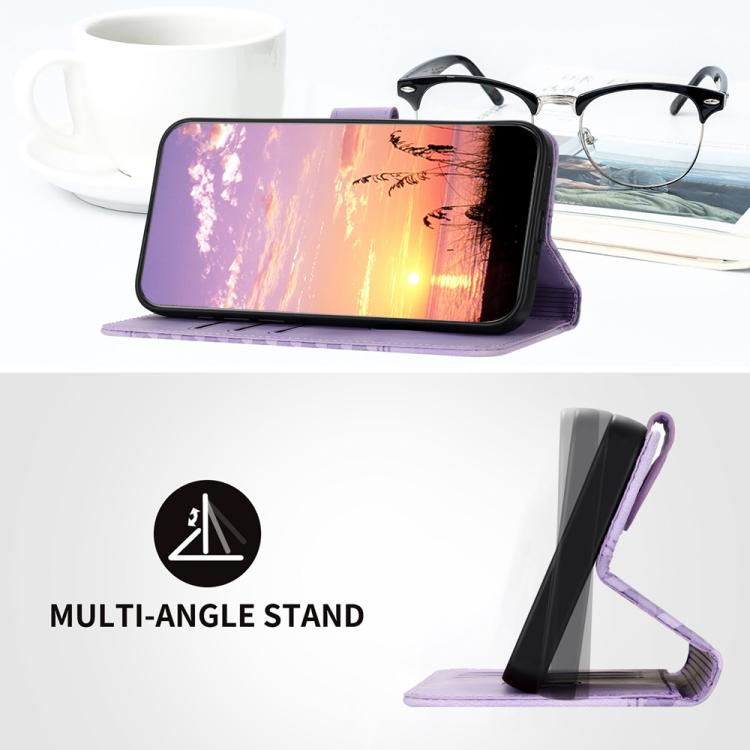 Embossed Phone Leather Case with Lanyard For iPhone 17 Pro Max