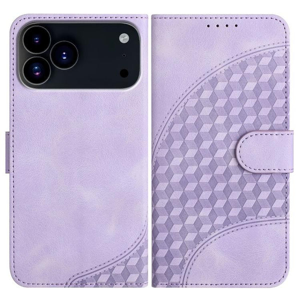 Embossed Phone Leather Case with Lanyard For iPhone 17 Pro