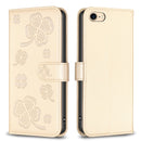 Four-leaf Embossed Leather Phone Case, For iPhone 7 / 8 / SE 2022, For iPhone 13 Pro Max, For iPhone 13 Pro, For iPhone 13