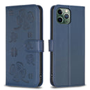 Four-leaf Embossed Leather Phone Case, For iPhone 12 / 12 Pro, For iPhone 12 Pro Max, For iPhone 11 Pro Max, For iPhone 11