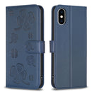 Four-leaf Embossed Leather Phone Case, For iPhone 11 Pro, For iPhone X / XS, For iPhone XR, For iPhone XS Max