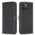 Four-leaf Embossed Leather Phone Case, For iPhone 14 Plus, For iPhone 14, For iPhone 14 Pro, For iPhone 14 Pro Max