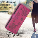 Four-leaf Embossed Leather Phone Case, For iPhone 16 Pro Max, For iPhone 16 Pro, For iPhone 16 Plus, For iPhone 16