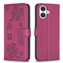 Four-leaf Embossed Leather Phone Case, For iPhone 18 Pro/17 Pro, For iPhone 18 Pro Max/17 Pro Max, For iPhone 17, For iPhone 17 Air