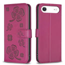 Four-leaf Embossed Leather Phone Case, For iPhone 18 Pro/17 Pro, For iPhone 18 Pro Max/17 Pro Max, For iPhone 17, For iPhone 17 Air