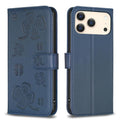 Four-leaf Embossed Leather Phone Case, For iPhone 18 Pro/17 Pro, For iPhone 18 Pro Max/17 Pro Max, For iPhone 17, For iPhone 17 Air