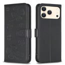 Four-leaf Embossed Leather Phone Case, For iPhone 18 Pro/17 Pro, For iPhone 18 Pro Max/17 Pro Max, For iPhone 17, For iPhone 17 Air