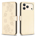 Four-leaf Embossed Leather Phone Case, For iPhone 18 Pro/17 Pro, For iPhone 18 Pro Max/17 Pro Max, For iPhone 17, For iPhone 17 Air