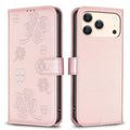 Four-leaf Embossed Leather Phone Case, For iPhone 18 Pro/17 Pro, For iPhone 18 Pro Max/17 Pro Max, For iPhone 17, For iPhone 17 Air