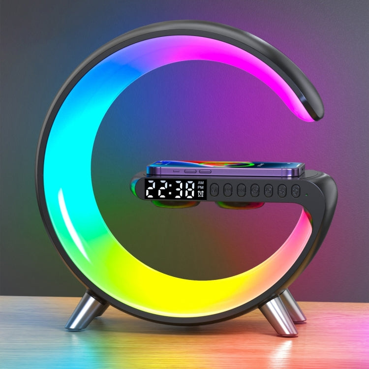 Smart Bluetooth Speaker with Wireless Charger & Alarm Clock & Ambient Light