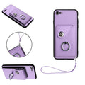 Organ Card Bag Ring Holder PU Phone Case with Lanyard, For iPhone SE 2022/SE 2020/6/7/8, For iPhone 13 Pro Max, For iPhone 13 Pro, For iPhone 13
