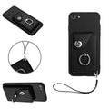 Organ Card Bag Ring Holder PU Phone Case with Lanyard, For iPhone SE 2022/SE 2020/6/7/8, For iPhone 13 Pro Max, For iPhone 13 Pro, For iPhone 13