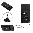 Organ Card Bag Ring Holder PU Phone Case with Lanyard, For iPhone SE 2022/SE 2020/6/7/8, For iPhone 13 Pro Max, For iPhone 13 Pro, For iPhone 13