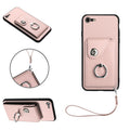 Organ Card Bag Ring Holder PU Phone Case with Lanyard, For iPhone SE 2022/SE 2020/6/7/8, For iPhone 13 Pro Max, For iPhone 13 Pro, For iPhone 13