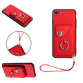 Organ Card Bag Ring Holder PU Phone Case with Lanyard, For iPhone SE 2022/SE 2020/6/7/8, For iPhone 13 Pro Max, For iPhone 13 Pro, For iPhone 13