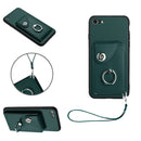 Organ Card Bag Ring Holder PU Phone Case with Lanyard, For iPhone SE 2022/SE 2020/6/7/8, For iPhone 13 Pro Max, For iPhone 13 Pro, For iPhone 13