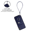 Organ Card Bag Ring Holder PU Phone Case with Lanyard, For iPhone XS / X, For iPhone XR, For iPhone XS Max, For iPhone 8 Plus / 7 Plus