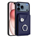 Organ Card Bag Ring Holder PU Phone Case with Lanyard, For iPhone 17 Pro Max, For iPhone 17 Pro, For iPhone 17, For iPhone Air