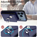 Organ Card Bag Ring Holder PU Phone Case with Lanyard, For iPhone 17 Pro Max, For iPhone 17 Pro, For iPhone 17, For iPhone Air
