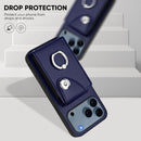Organ Card Bag Ring Holder PU Phone Case with Lanyard, For iPhone 17 Pro Max, For iPhone 17 Pro, For iPhone 17, For iPhone Air