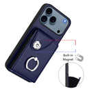 Organ Card Bag Ring Holder PU Phone Case with Lanyard, For iPhone 17 Pro Max, For iPhone 17 Pro, For iPhone 17, For iPhone Air