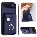 Organ Card Bag Ring Holder PU Phone Case with Lanyard, For iPhone 17 Pro Max, For iPhone 17 Pro, For iPhone 17, For iPhone Air