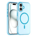 For iPhone 16 MagSafe Frosted Translucent TPU + PC Full Coverage Phone Case