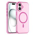 For iPhone 16 MagSafe Frosted Translucent TPU + PC Full Coverage Phone Case