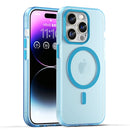 For iPhone 14 Plus MagSafe Frosted Translucent TPU + PC Full Coverage Phone Case