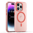 For iPhone 14 Plus MagSafe Frosted Translucent TPU + PC Full Coverage Phone Case