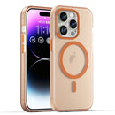 For iPhone 14 Plus MagSafe Frosted Translucent TPU + PC Full Coverage Phone Case