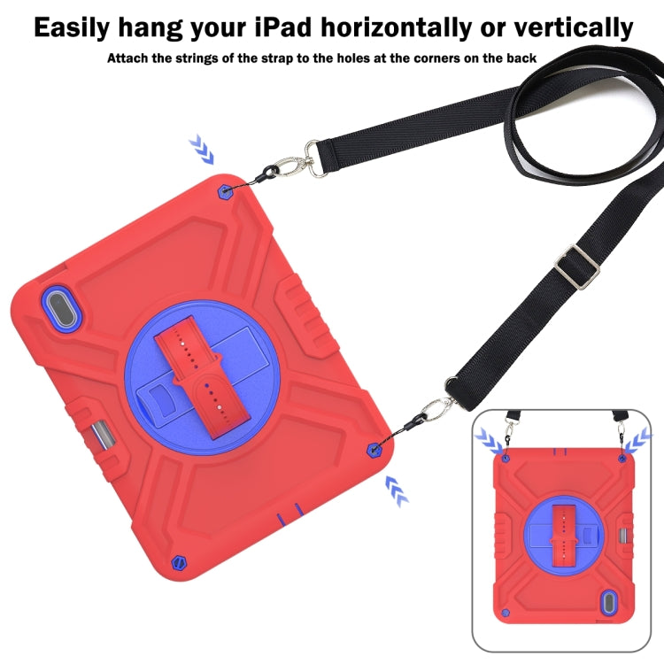 X Rotation PC Hybrid Silicone Tablet Case with Strap, For iPad 11th Gen 2025 A16