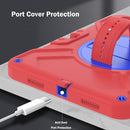 X Rotation PC Hybrid Silicone Tablet Case with Strap, For iPad 11th Gen 2025 A16