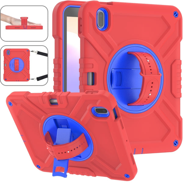 X Rotation PC Hybrid Silicone Tablet Case with Strap, For iPad 11th Gen 2025 A16