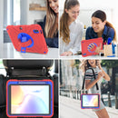 X Rotation PC Hybrid Silicone Tablet Case with Strap, For iPad 11th Gen 2025 A16