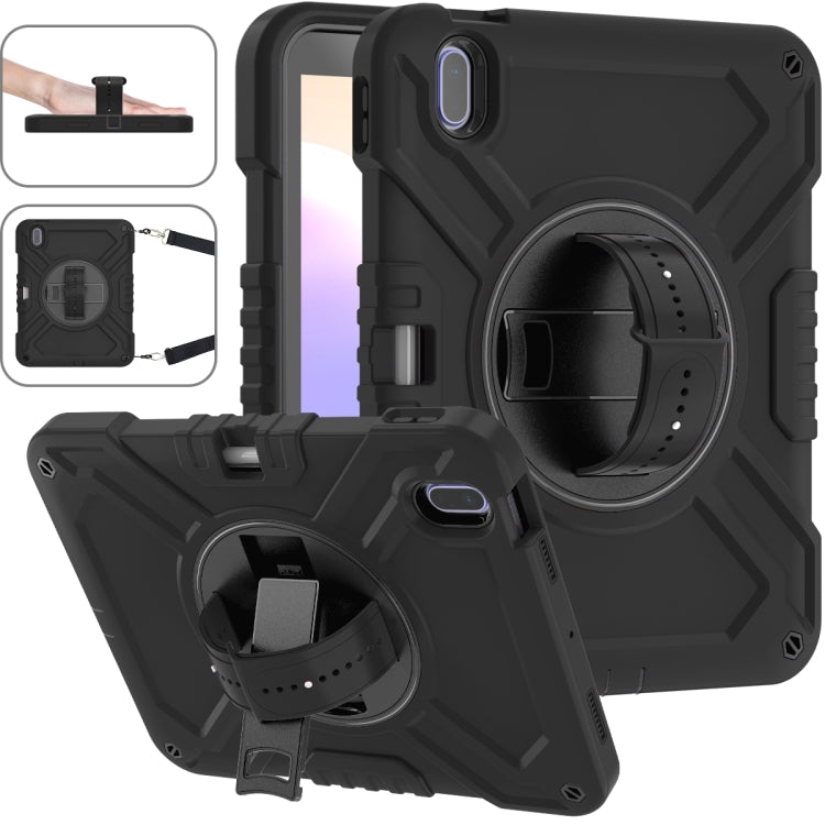 X Rotation PC Hybrid Silicone Tablet Case with Strap, For iPad 11th Gen 2025 A16