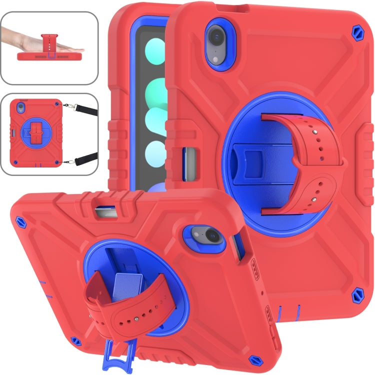 X Rotation PC Hybrid Silicone Tablet Case with Strap, For iPad 11th Gen 2025 A16