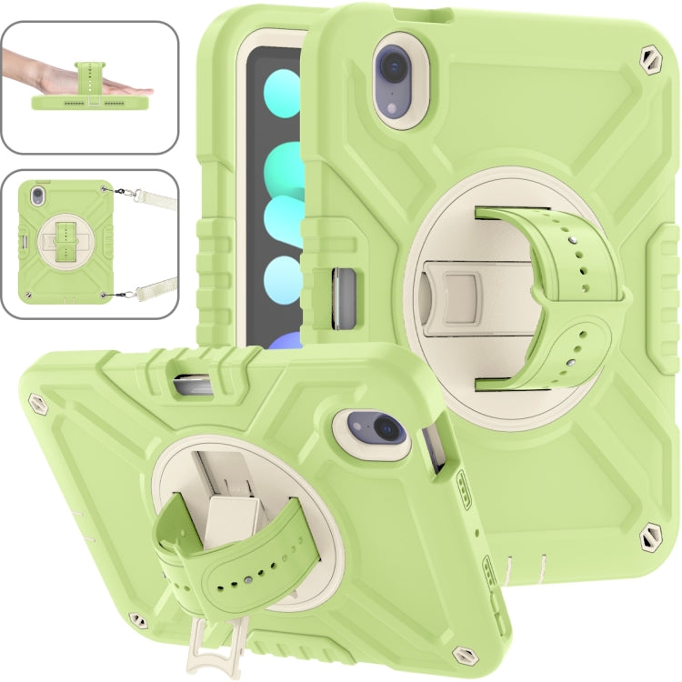 X Rotation PC Hybrid Silicone Tablet Case with Strap, For iPad 11th Gen 2025 A16
