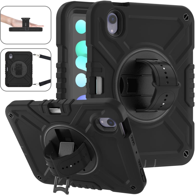X Rotation PC Hybrid Silicone Tablet Case with Strap, For iPad 11th Gen 2025 A16