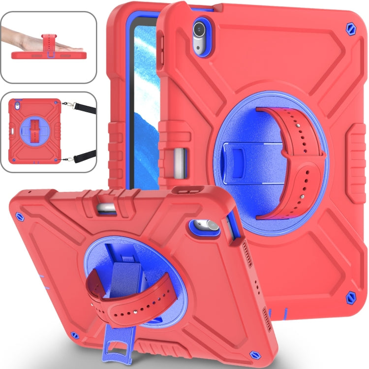 X Rotation PC Hybrid Silicone Tablet Case with Strap, For iPad 11th Gen 2025 A16