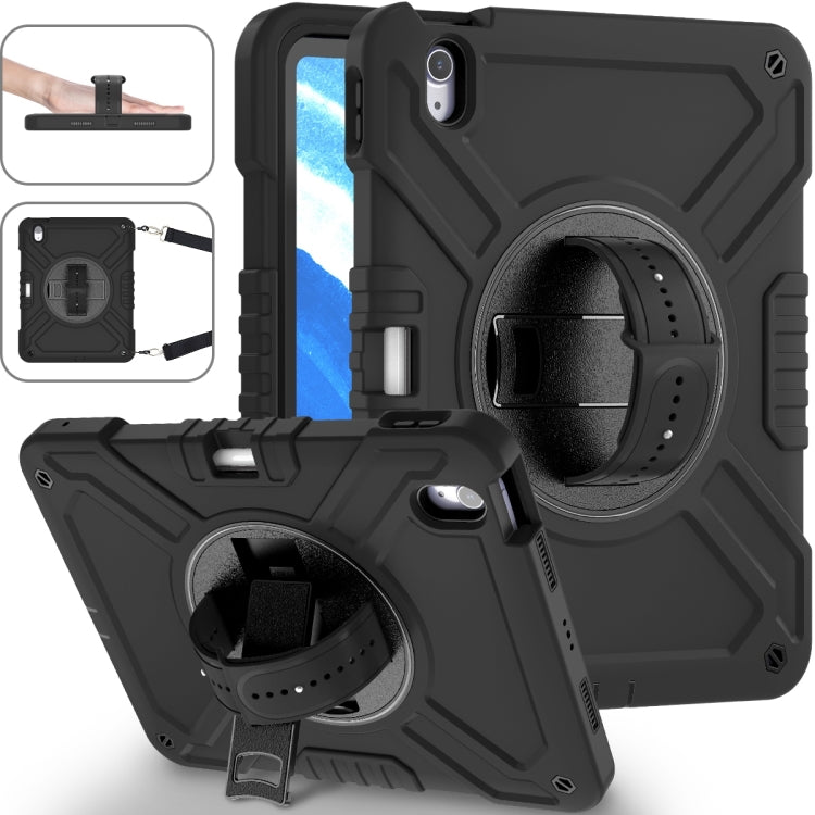X Rotation PC Hybrid Silicone Tablet Case with Strap, For iPad 11th Gen 2025 A16