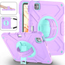 X Rotation PC Hybrid Silicone Tablet Case with Strap, For iPad 11th Gen 2025 A16