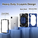 For iPad Air 11 inch 2024 Shockproof Silicone Hybrid PC Tablet Case