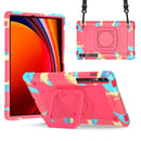 Handle Robot Silicone Hybrid PC Tablet Case For Samsung Galaxy Tab S9 FE+
