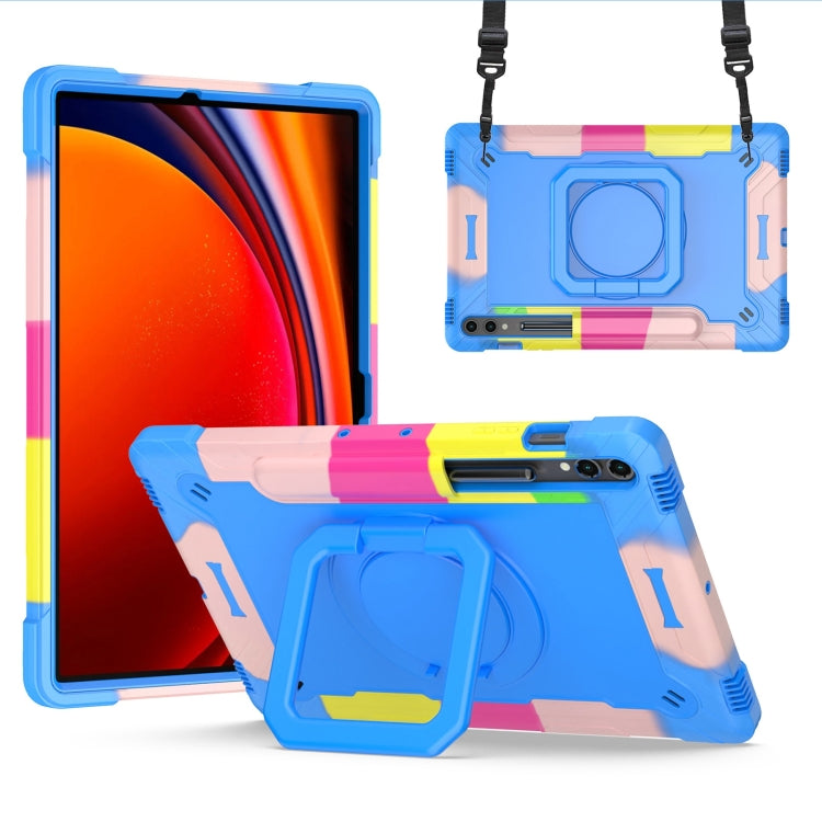 Handle Robot Silicone Hybrid PC Tablet Case For Samsung Galaxy Tab S9 FE+