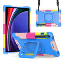 Handle Robot Silicone Hybrid PC Tablet Case For Samsung Galaxy Tab S9 FE+
