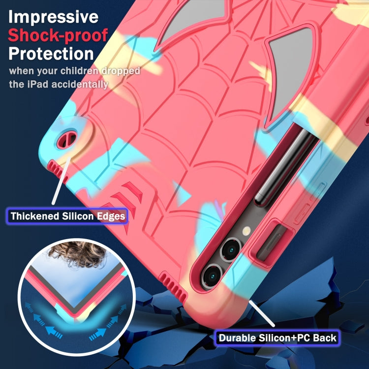 Fold-Holder Spider Silicone Hybrid PC Tablet Case For Samsung Galaxy Tab S9 FE+